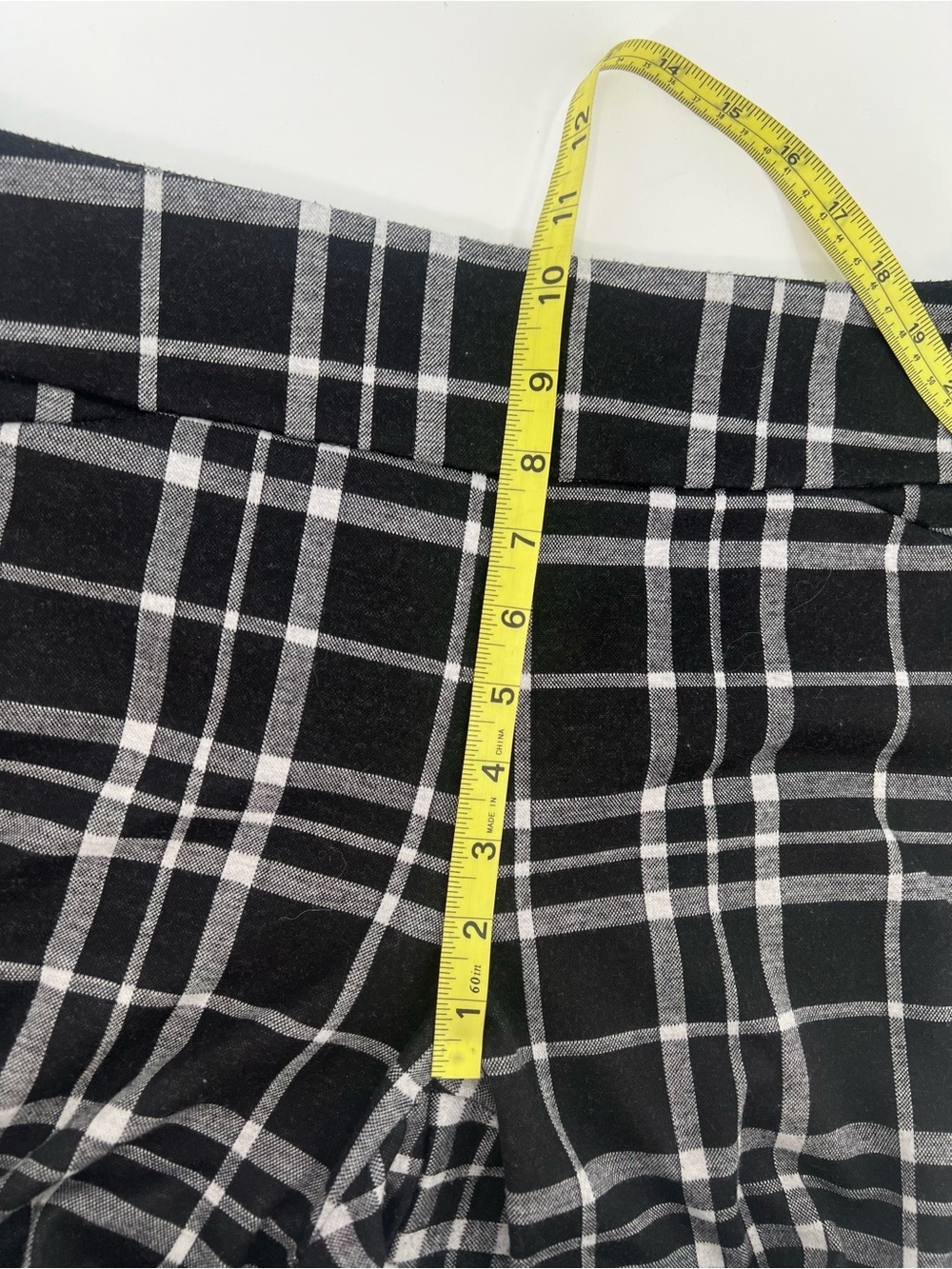 New York & Company Black Plaid Wide-Leg Trousers - Picture 8 of 9